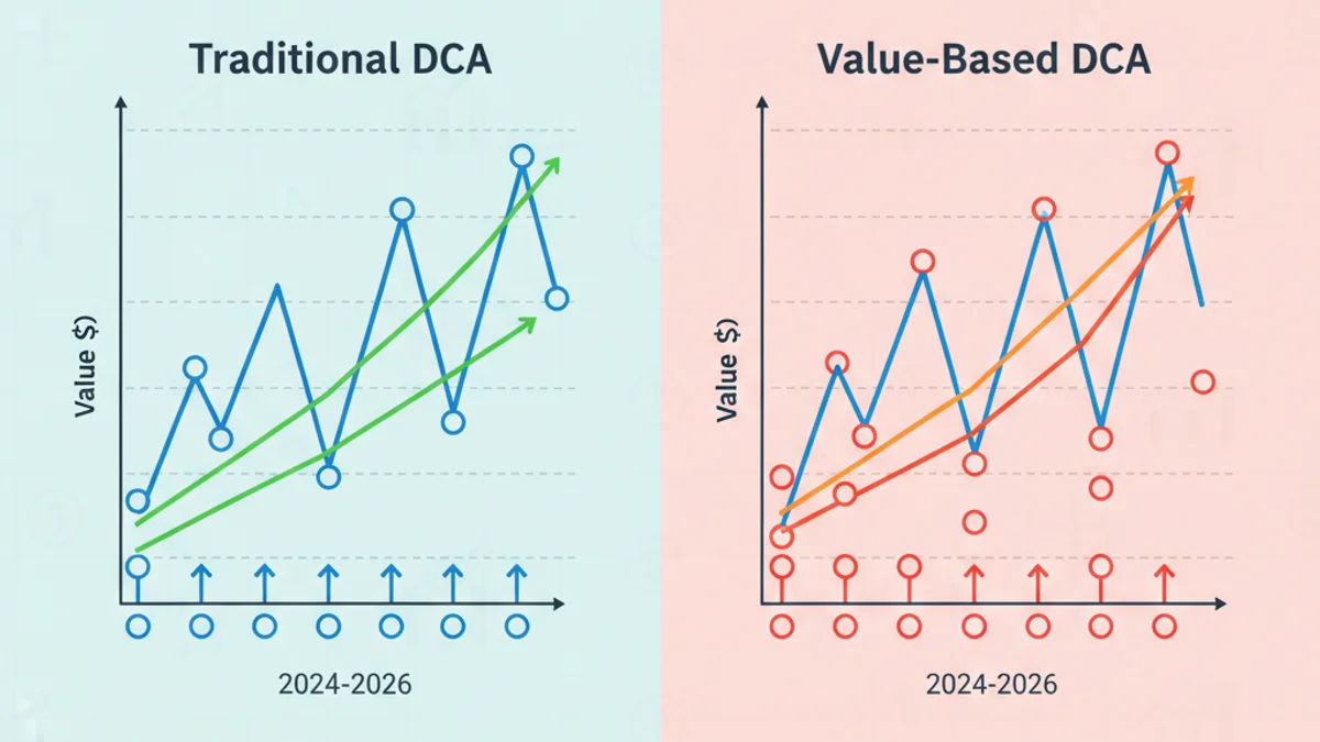 Traditional DCA vs value-based DCA performance comparison